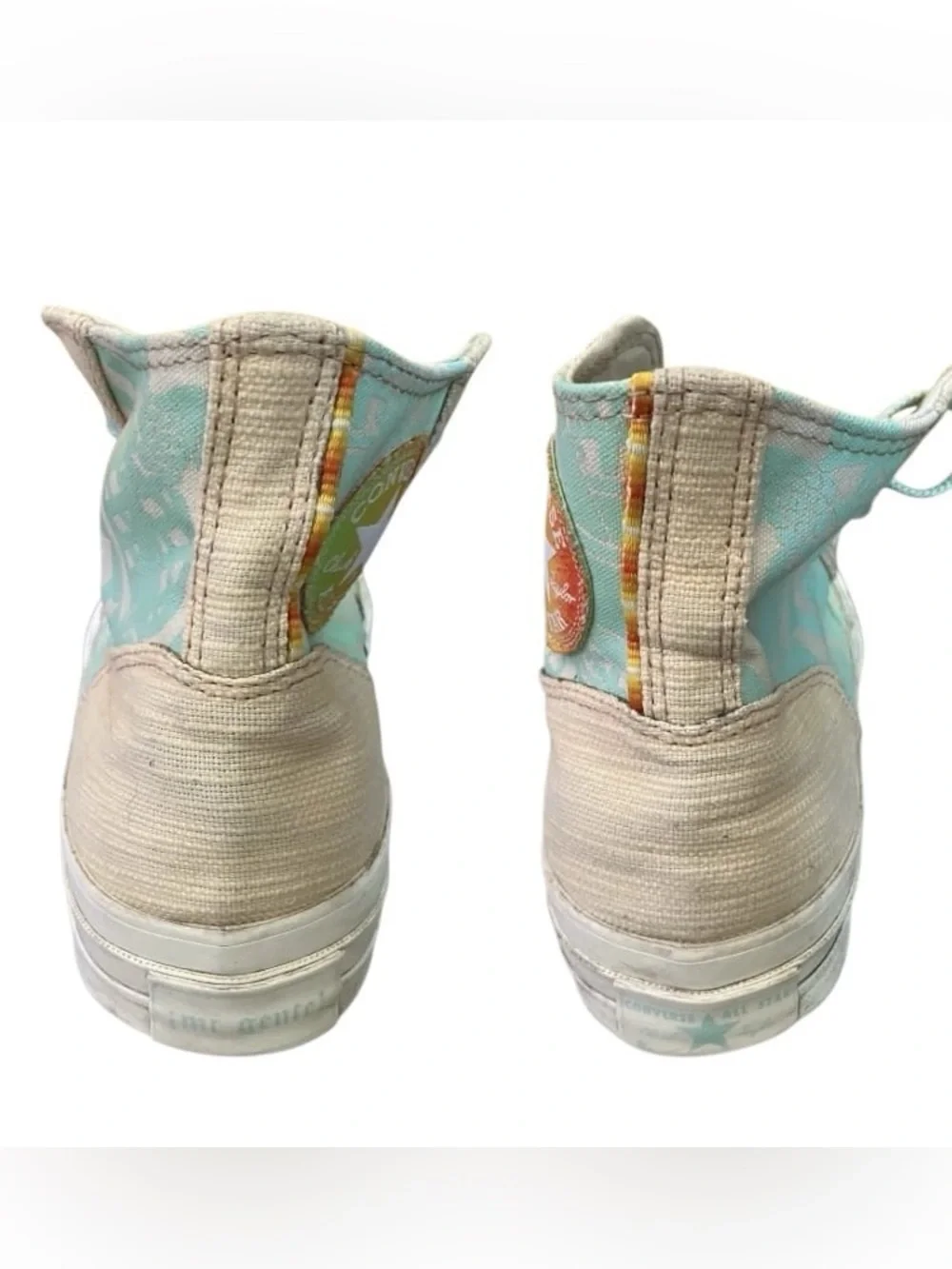 Chuck Taylor Converse Shoes Mi Gente A03690C Men 7 Women 9 Tan & Teal Latino - Picture 4 of 8